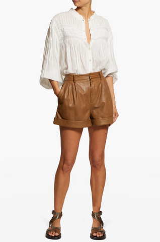 Brown Leather shorts
