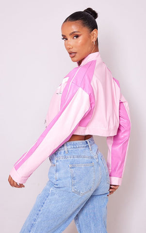 Moto Pink Leather Jacket