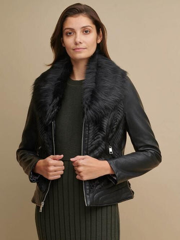 Faux Fur leather Jacket
