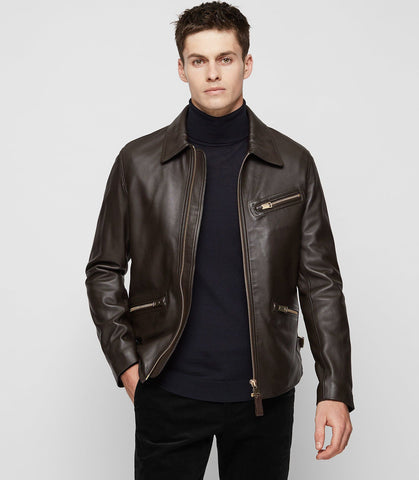 Leather Bomber Jacket