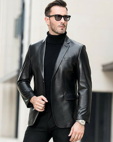 Leather Blazer Jacket