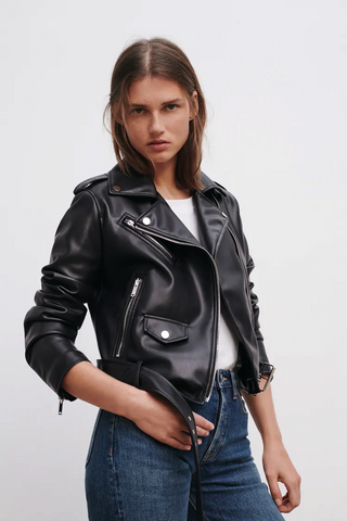 Biker leather jacket