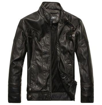 Leather motorcycle jacket