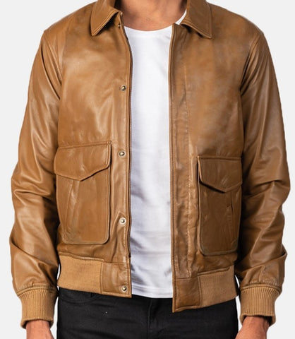 Brown Leather Jacket Men