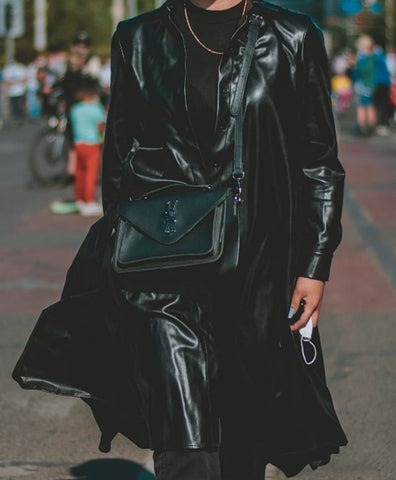 Long Black Leather Coat