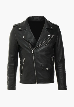 Leather motorcycle jacket