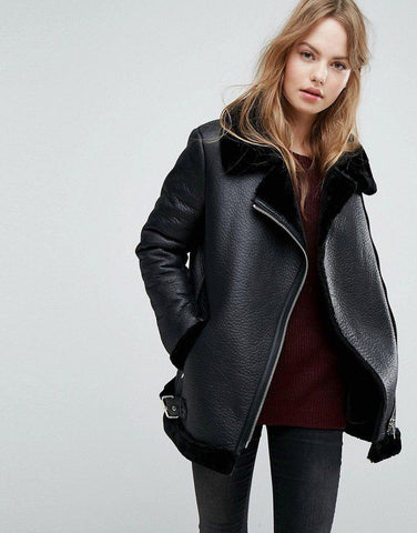 Long Black Leather Jackets for Women