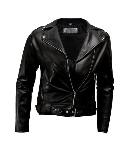 Leather motorcycle jacket