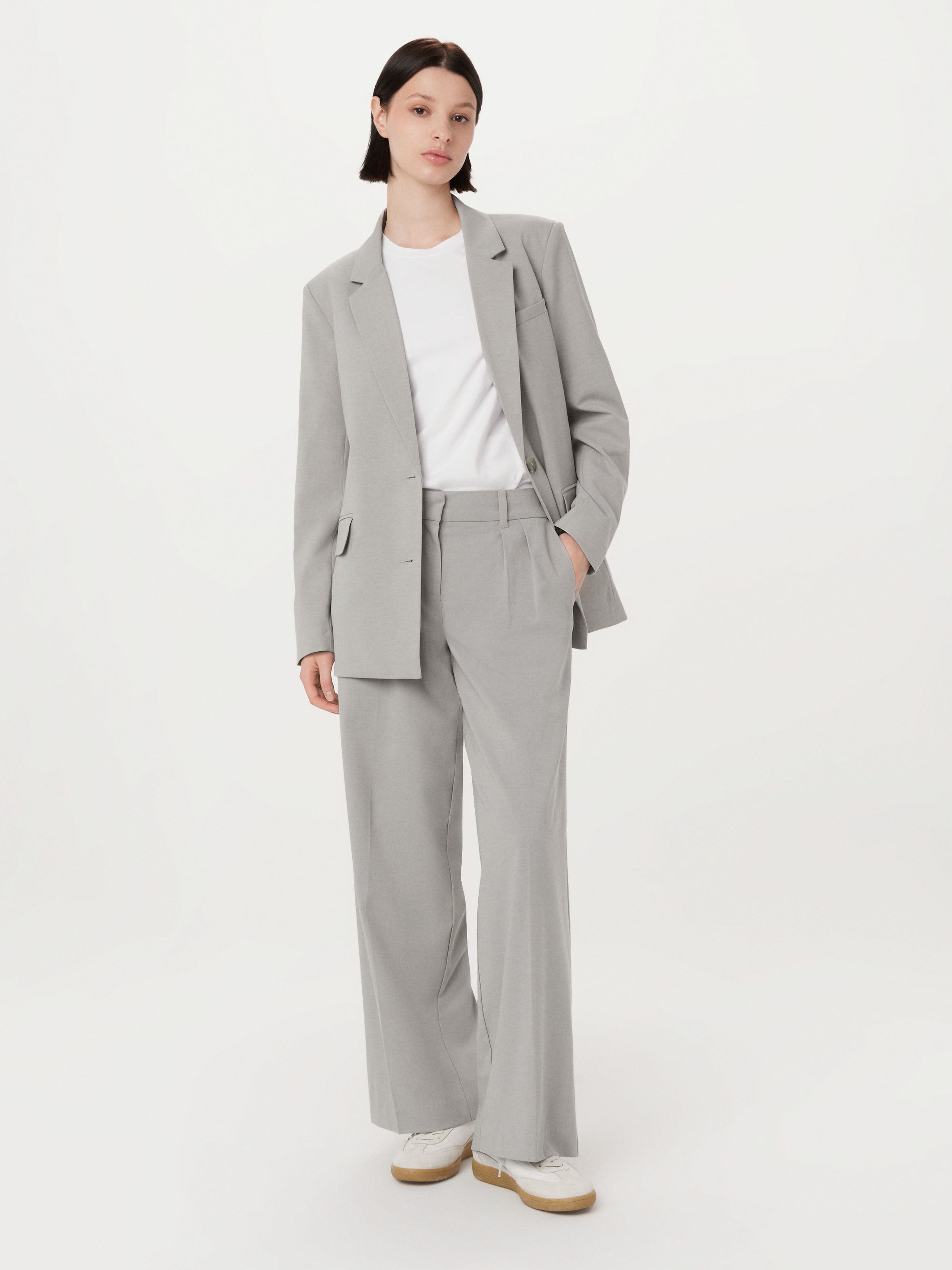 The Emma Low Waist Pant in Light Grey - Frank And Oak Canada product image