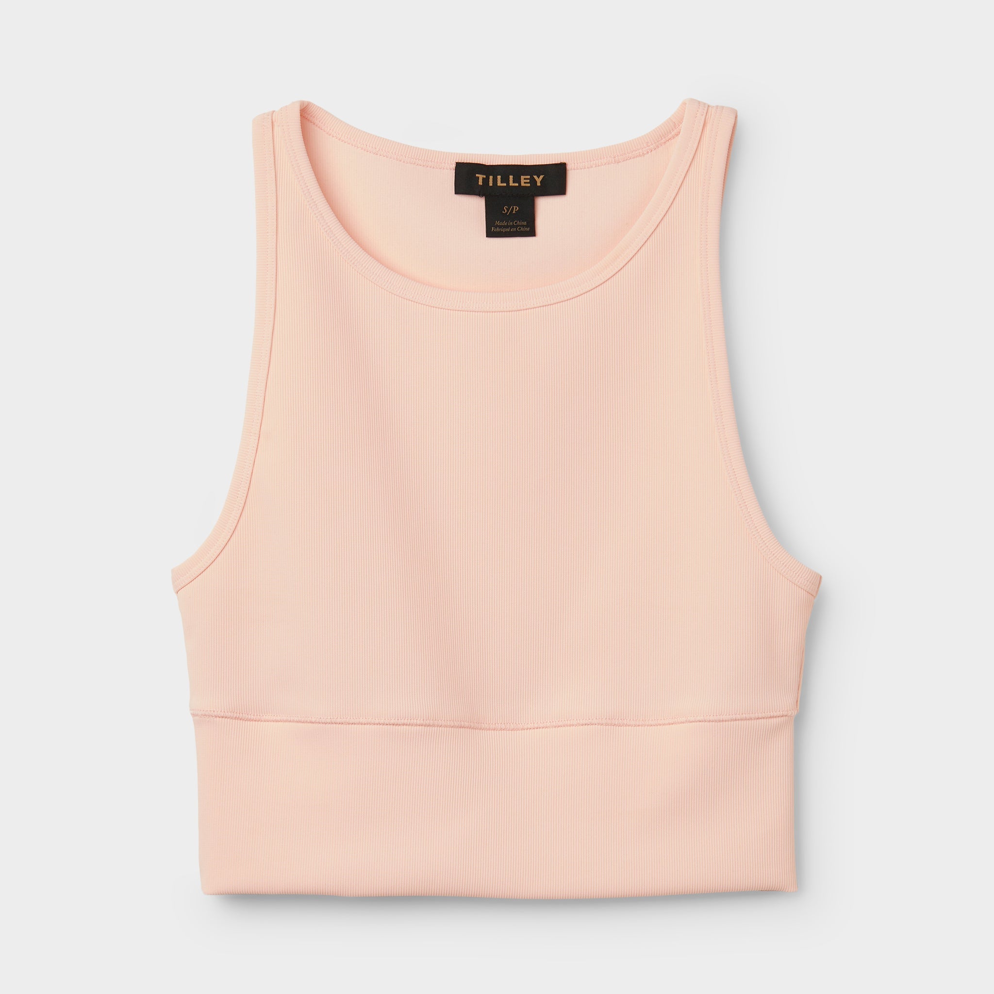 Buy Pink Rib Crop Tank Top online in Dubai