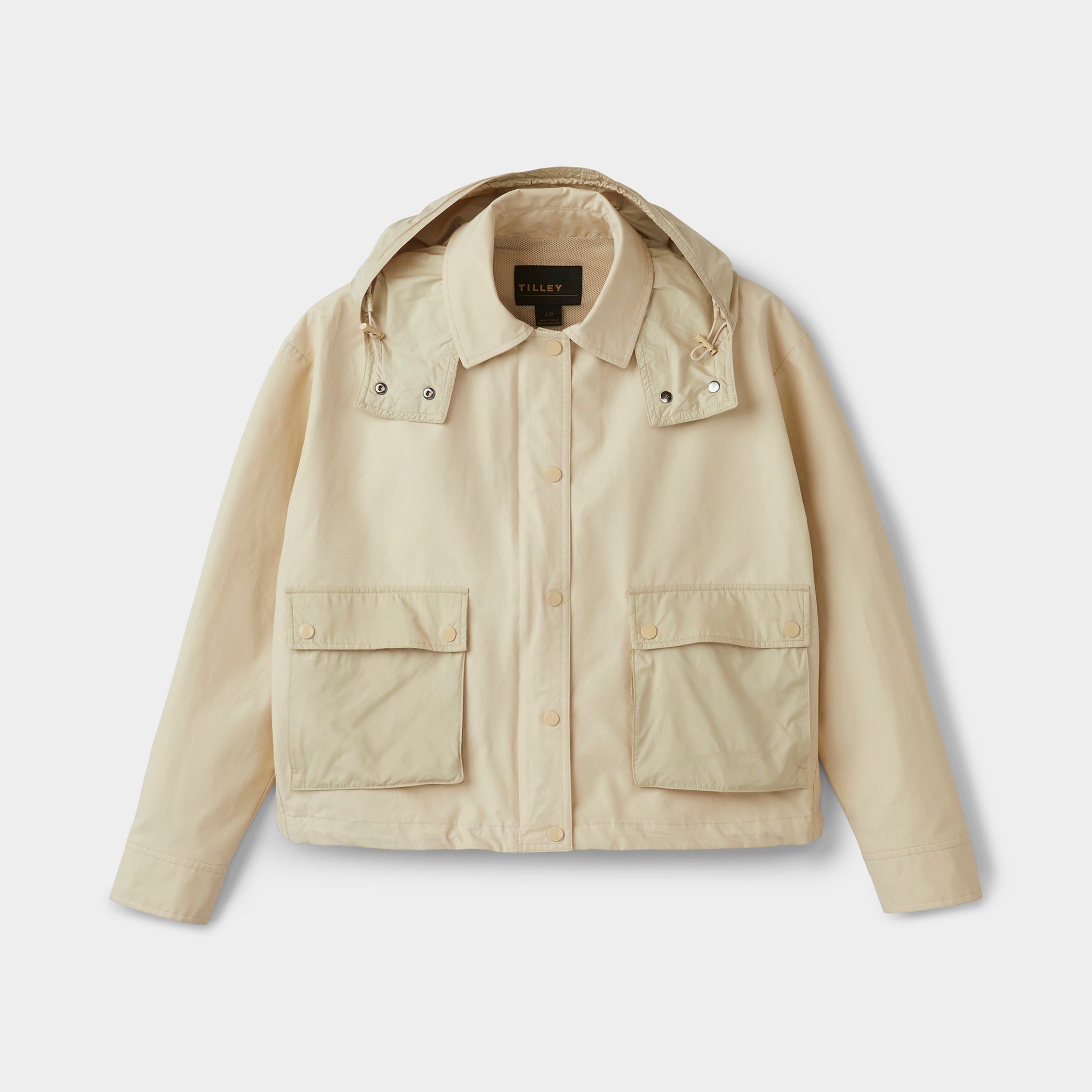 UNIQLO Light Rain Coat on a Removable Warming Lining, Beige/Ivory