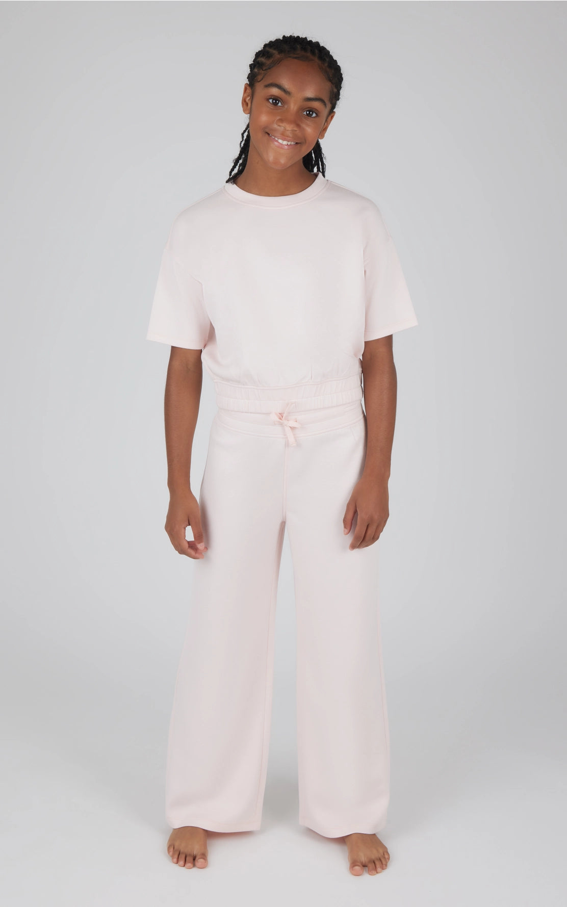 Girls Crewneck Scuba Pullover Set