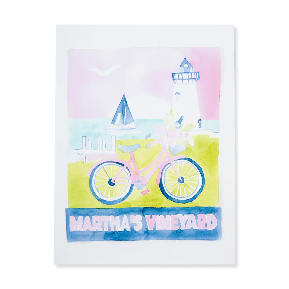 Martha's Vineyard Matchbook Watercolor Print