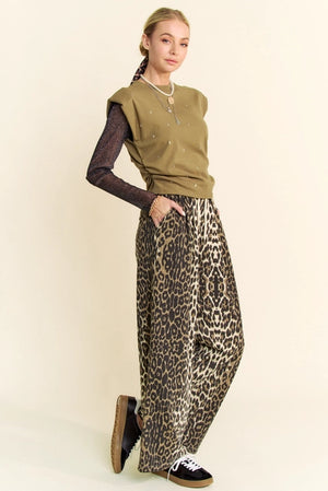 Wild Stride Leopard Pants - Black Sheep Boutique