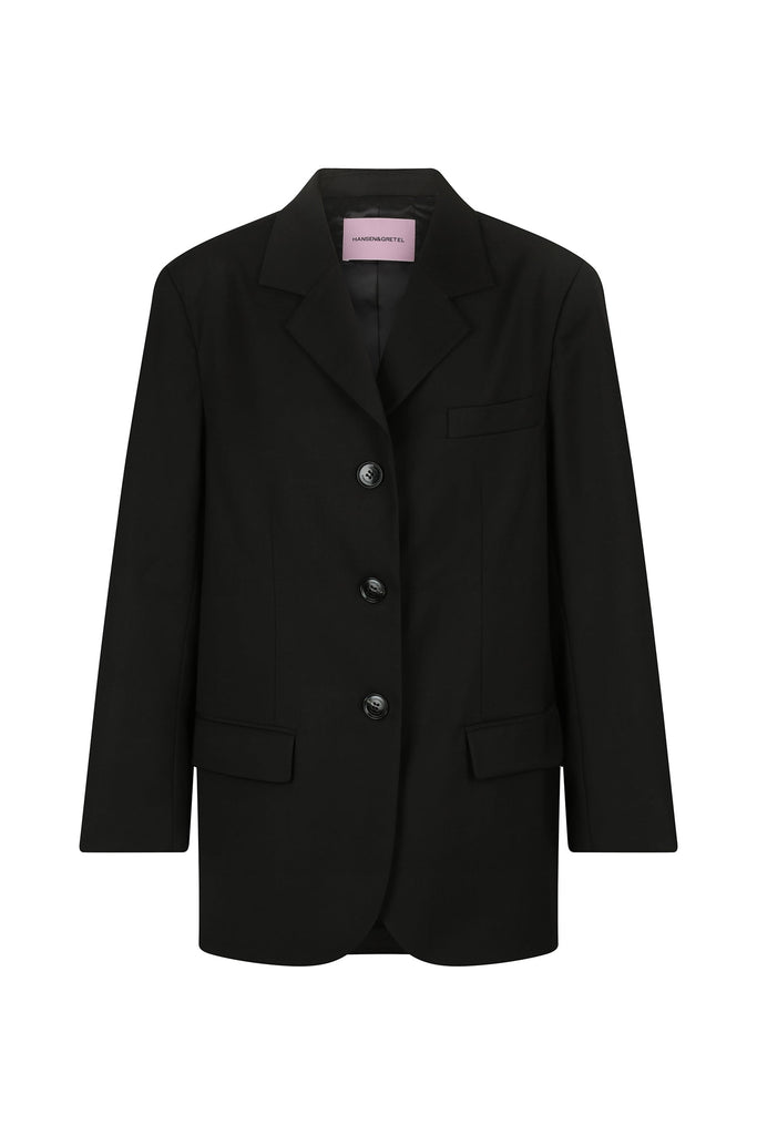 Black suit jacket with rhinestone details