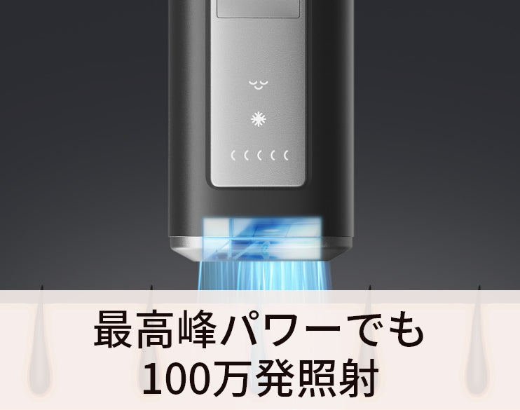 最高峰パワーでも100万発照射