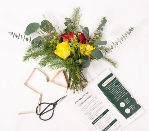Surprise a coworker with everything you need for a Petite Petalled arrangement