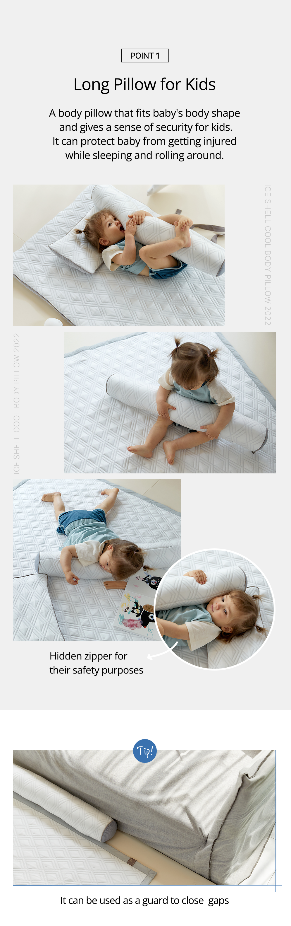 Designskin Cooling Body Pillow Bolster for baby