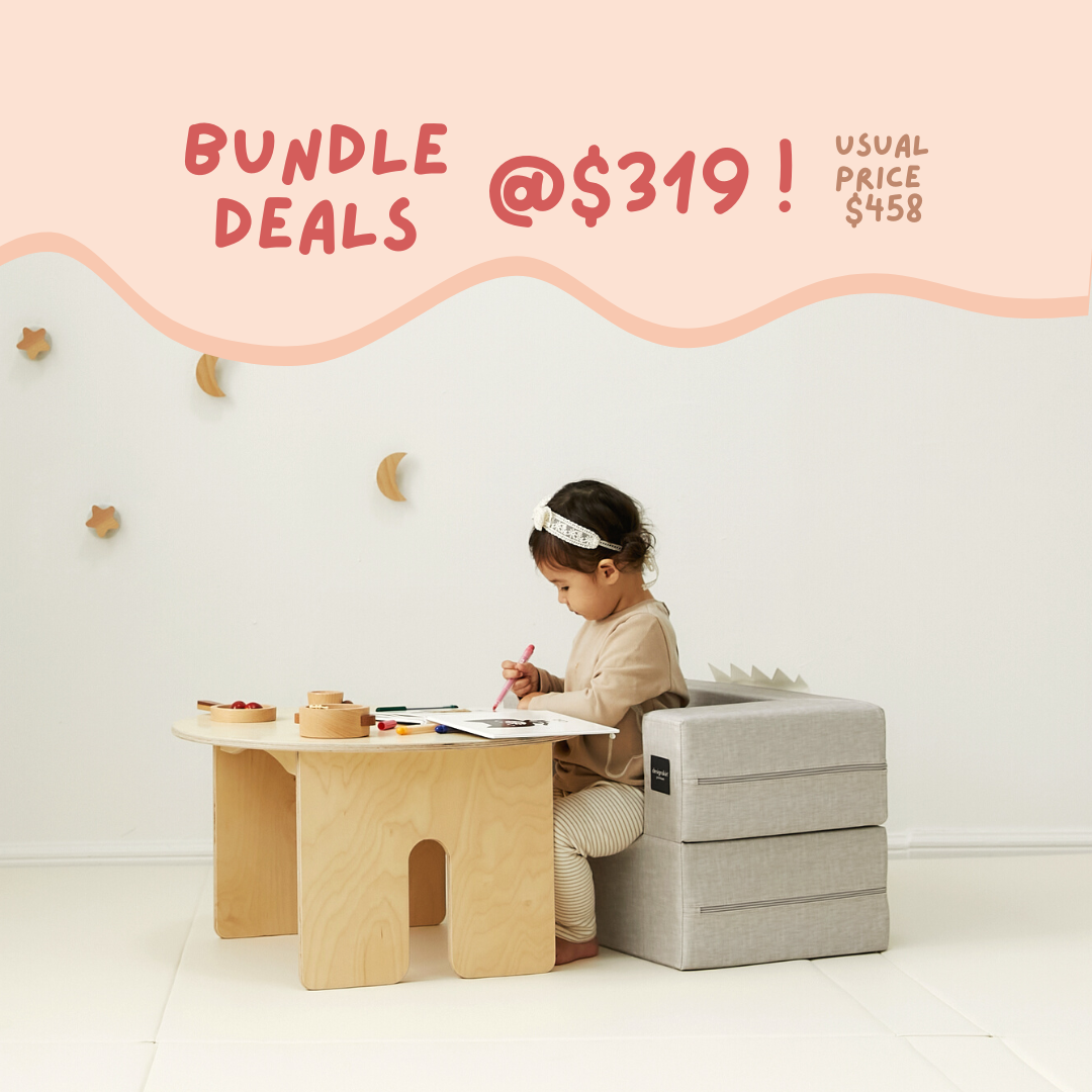 Kid Round Table and Cake Sofa bundle Designskin