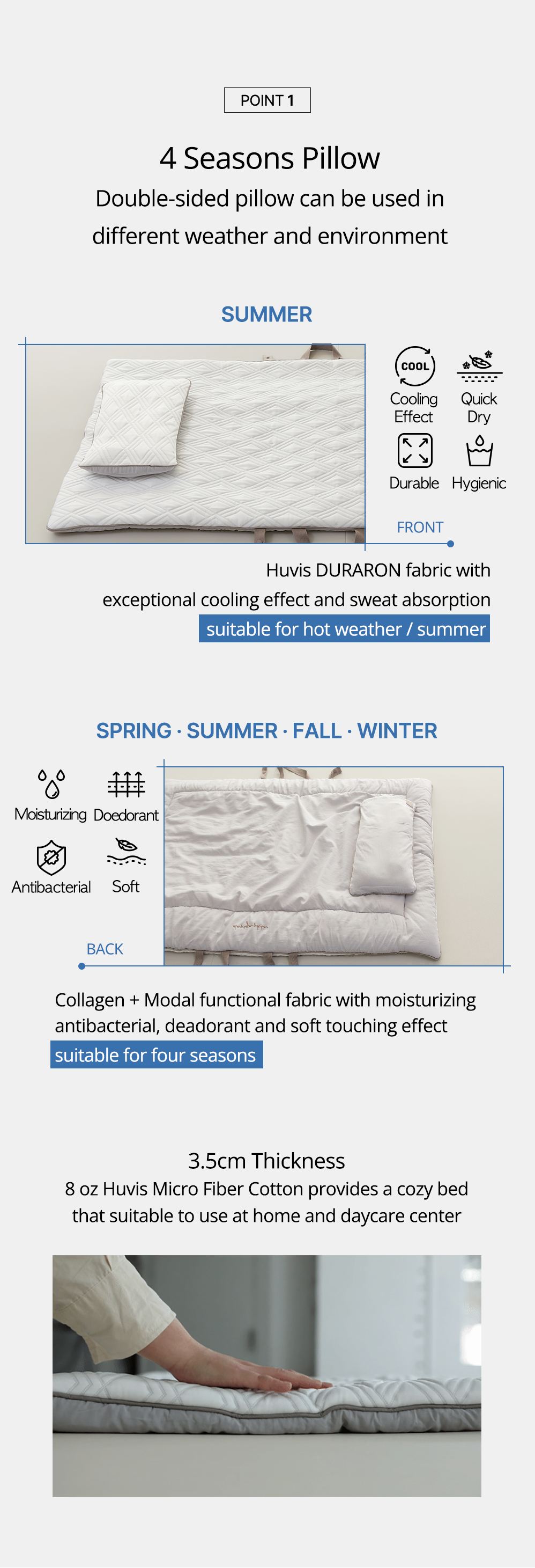Designskin Baby Cooling Nap Pad double-sided usage
