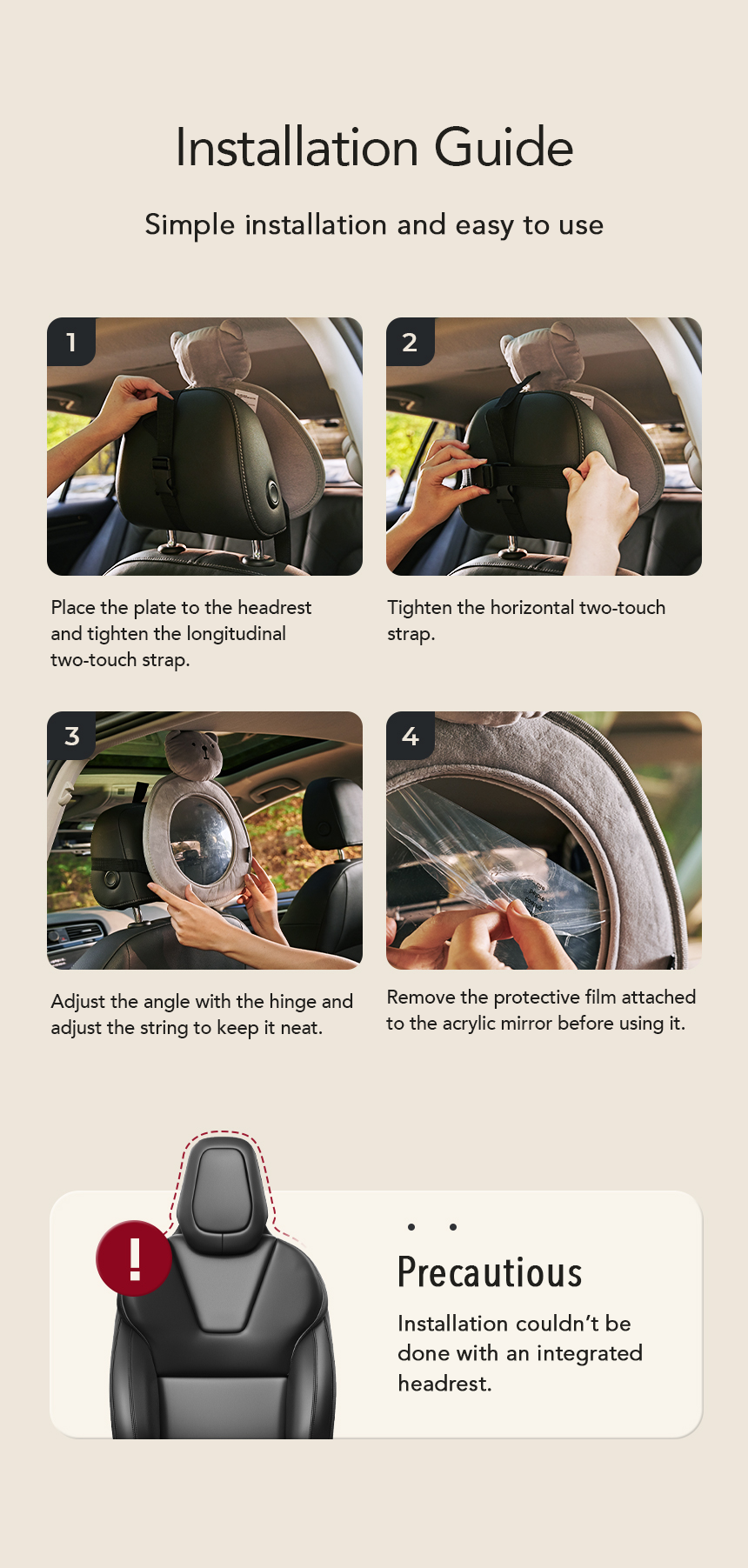 poled seat mirror installation guide