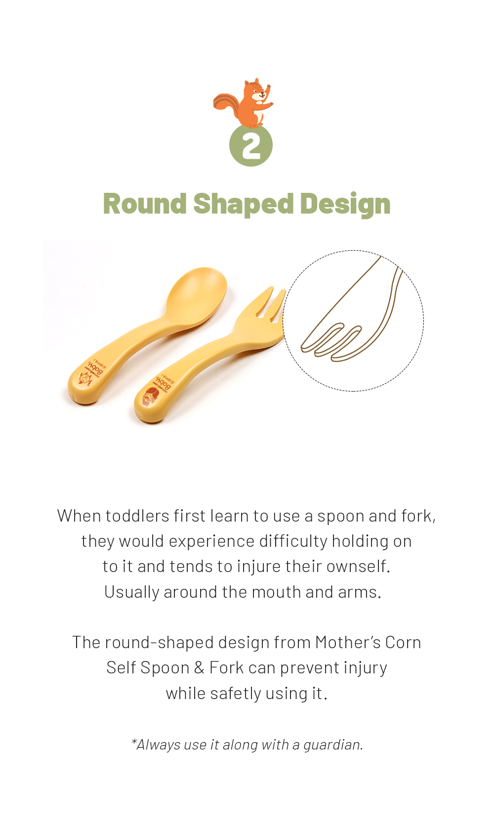 First Cutlery for Toddler made with child-friendly material