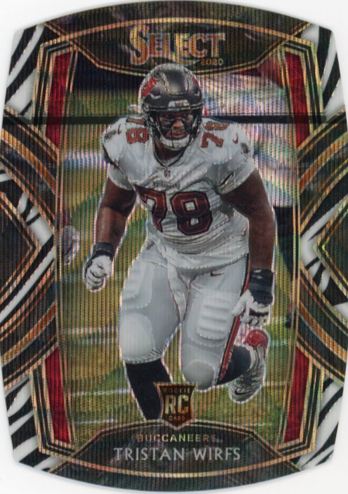 2020 Panini Select Tristan Wirfs RC #290 - Zebra Buccaneers