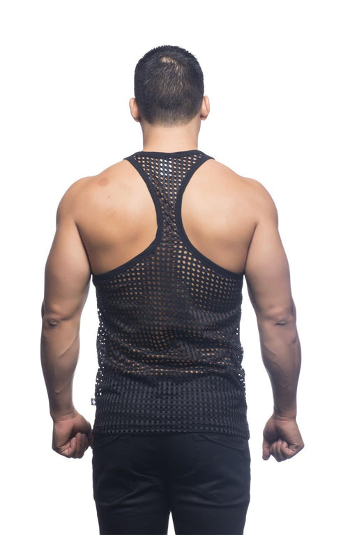 Andrew Christian Tank Top Net Racer Back Tank BLACK Net Racer Back Tank BLACK 2666-BLK-S - Andrew Christian at MenZ-MenZY.