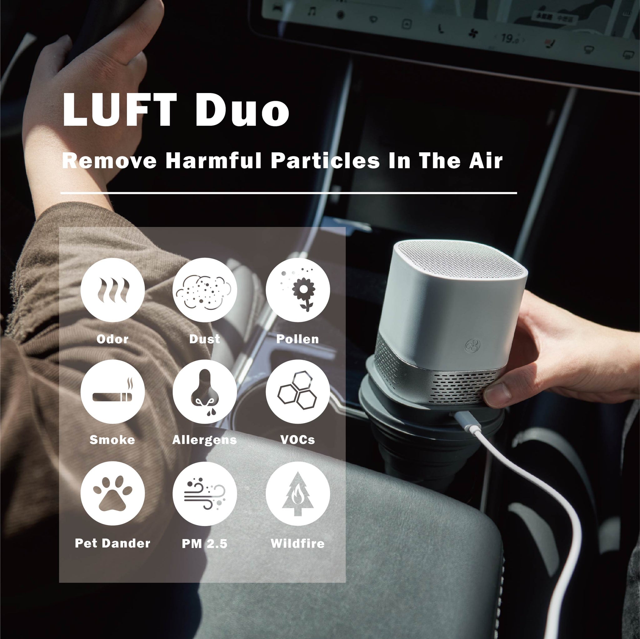 Your Air, Inc.™ - LUFT Duo Air Purifier - Remove Harmful Particles In The Air