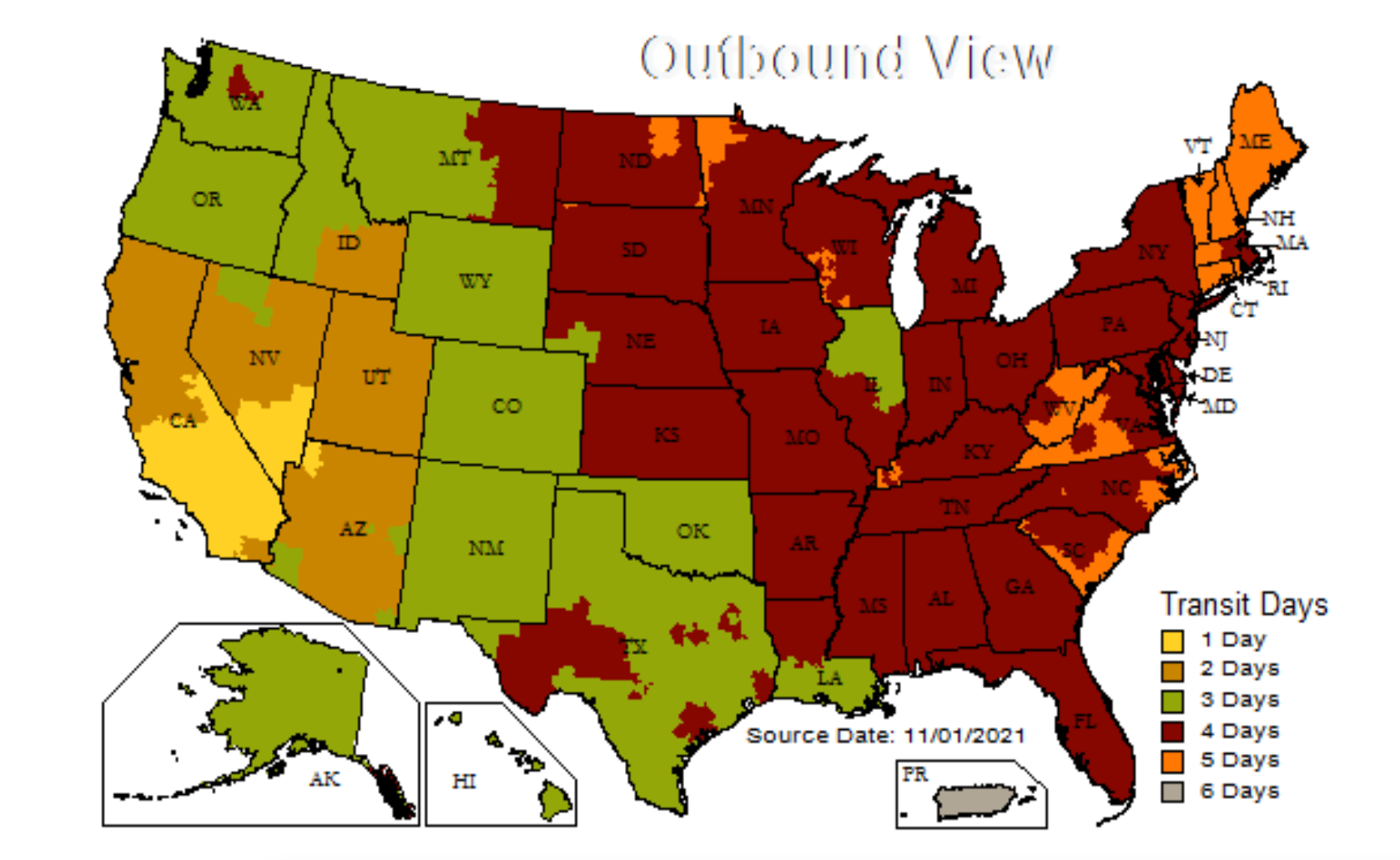 UPS Transit Map