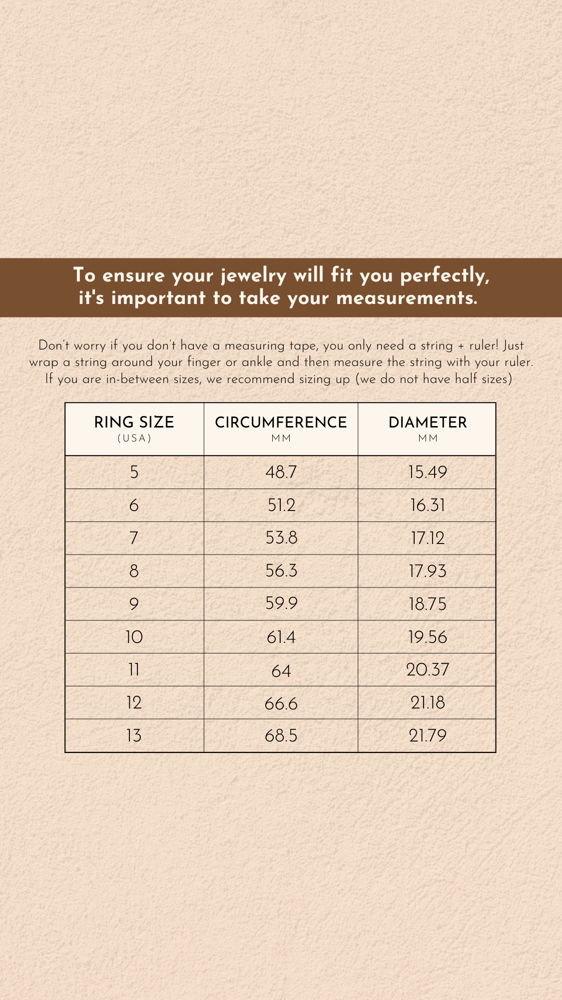 Sizing Your Ring – Après Jewelry