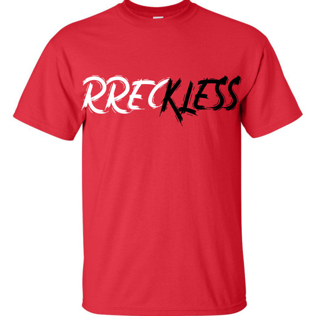 Red Shirt Half Black And White Rreckless Rreckless Clothing