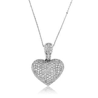 3.00ct Round Brilliant Cut Diamond Heart Pendant - $3,295