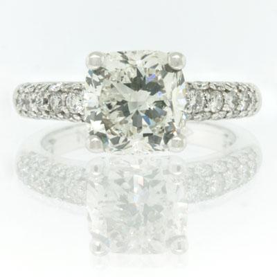 4.02ct Cushion Cut Diamond Engagement Ring