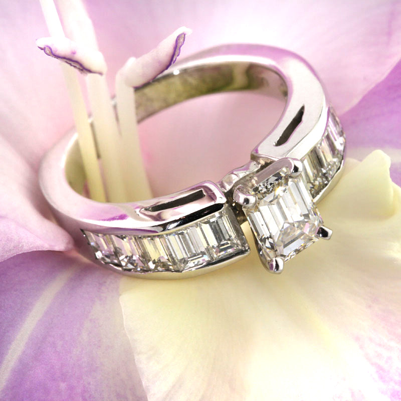 2.14ct Emerald Cut Diamond Engagement Ring | Mark Broumand