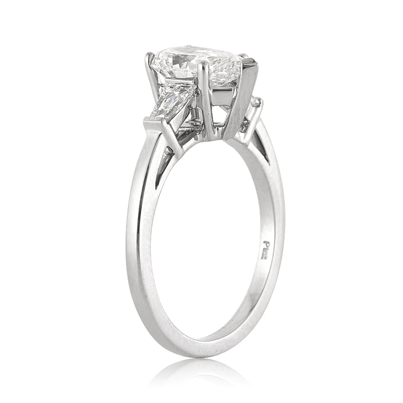 2.15ct Pear Shaped Diamond Engagement Ring Tall Angle | Mark Broumand