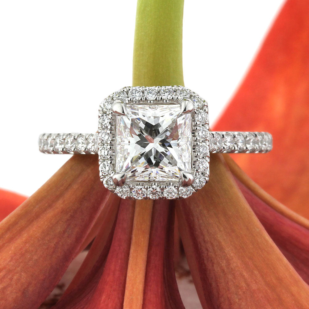 2.27ct Princess Cut Diamond Engagement Ring | Mark Broumand