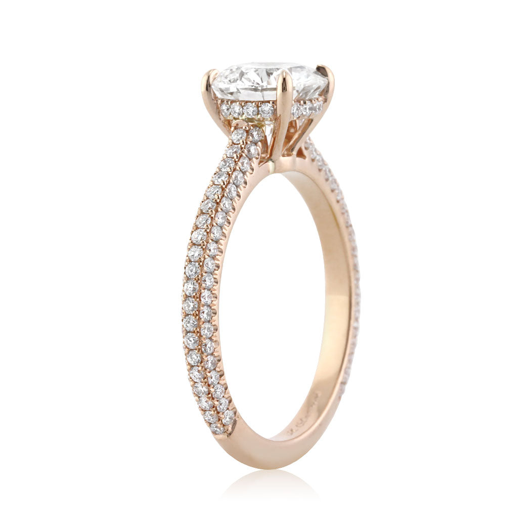 2.28ct Round Brilliant Cut Diamond Engagement Ring Full View | Mark Broumand