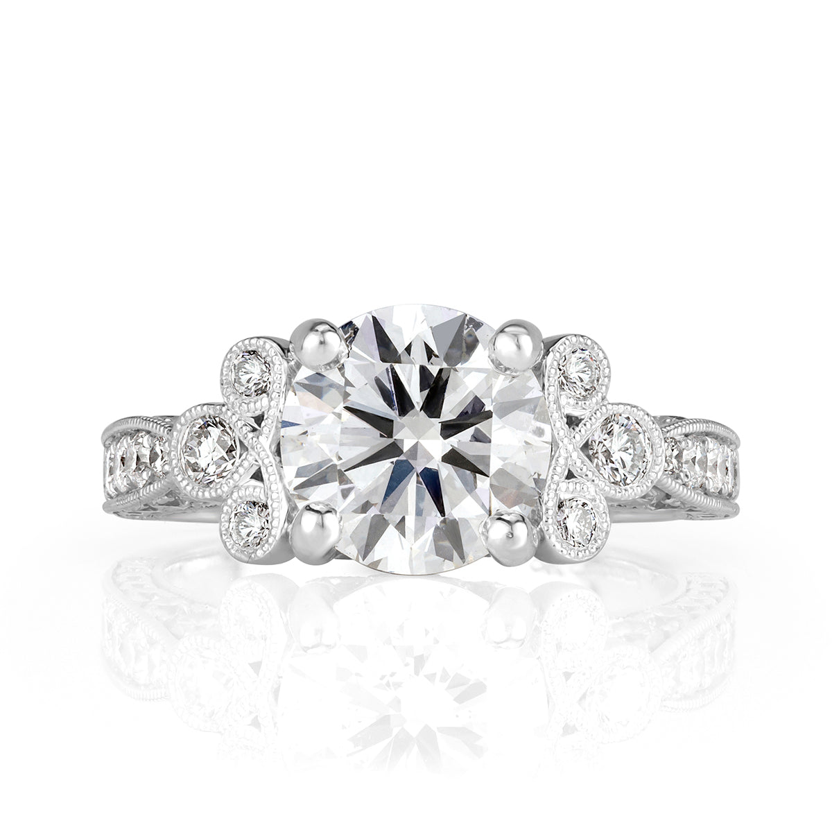 3.54ct Round Brilliant Cut Diamond Engagement Ring