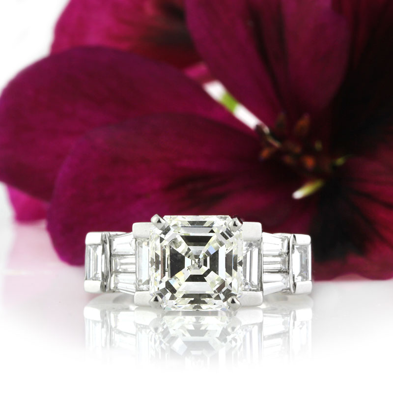 4.22ct Asscher Cut Diamond Engagement Ring | Mark Broumand