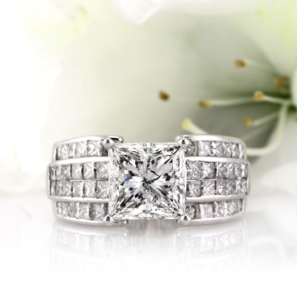 4.01ct Princess Cut Diamond Engagement Ring | Mark Broumand