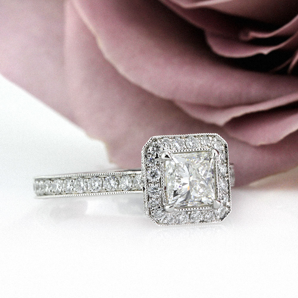 2.31ct Princess Cut Diamond Engagement Ring | Mark Broumand