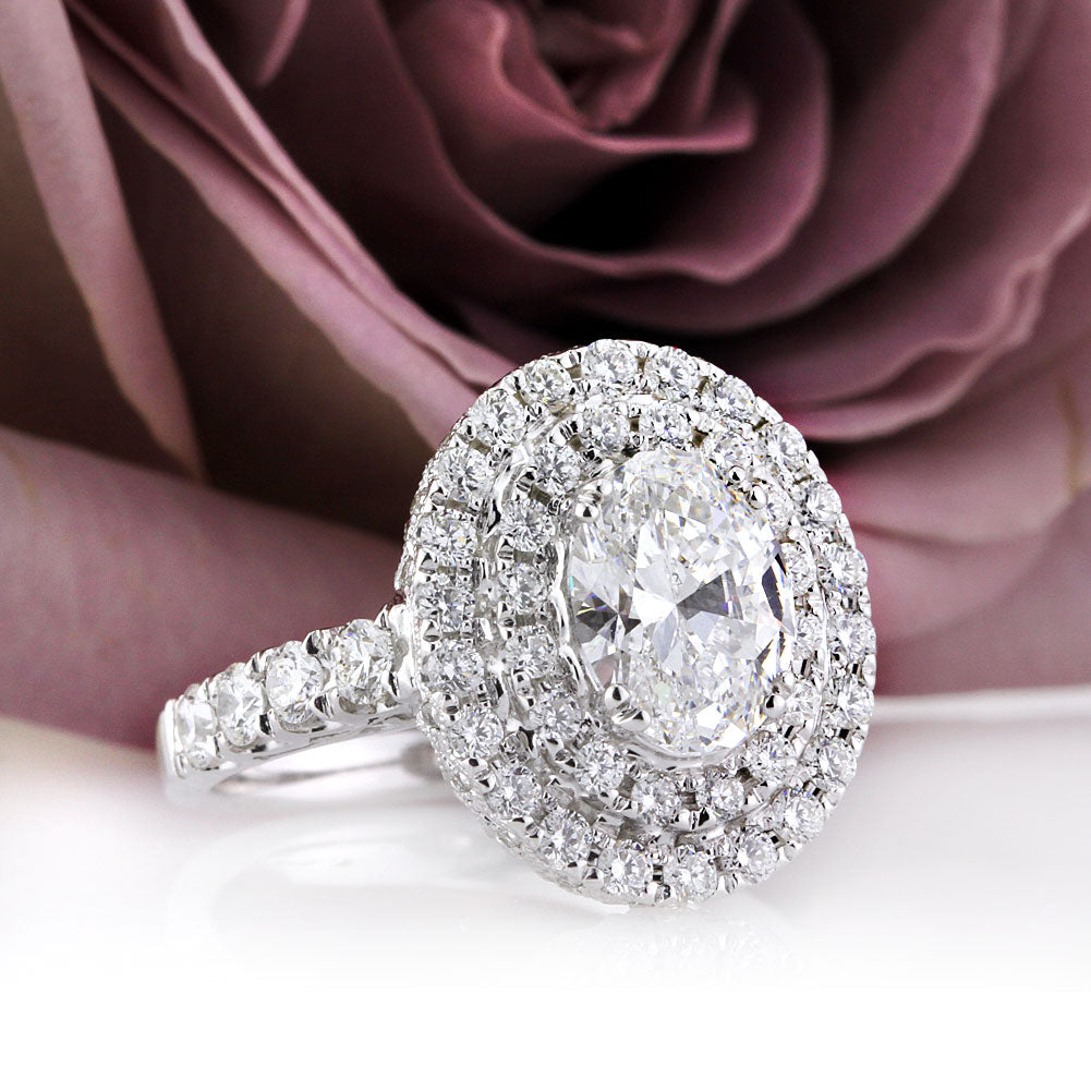3.56ct Oval Cut Diamond Engagement Ring | Mark Broumand