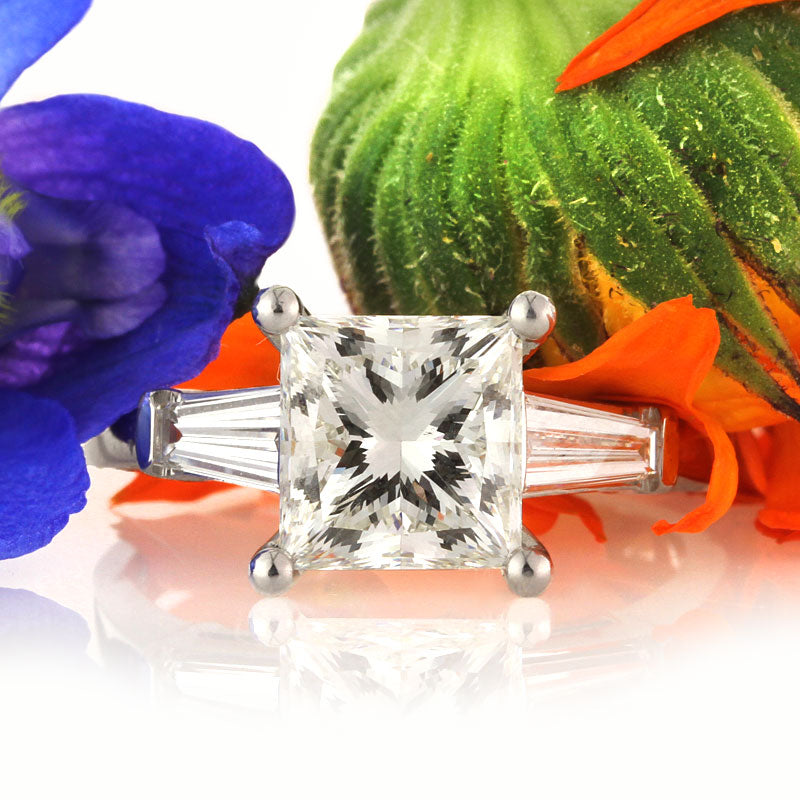 3.58ct Princess Cut Diamond Engagement Ring | Mark Broumand