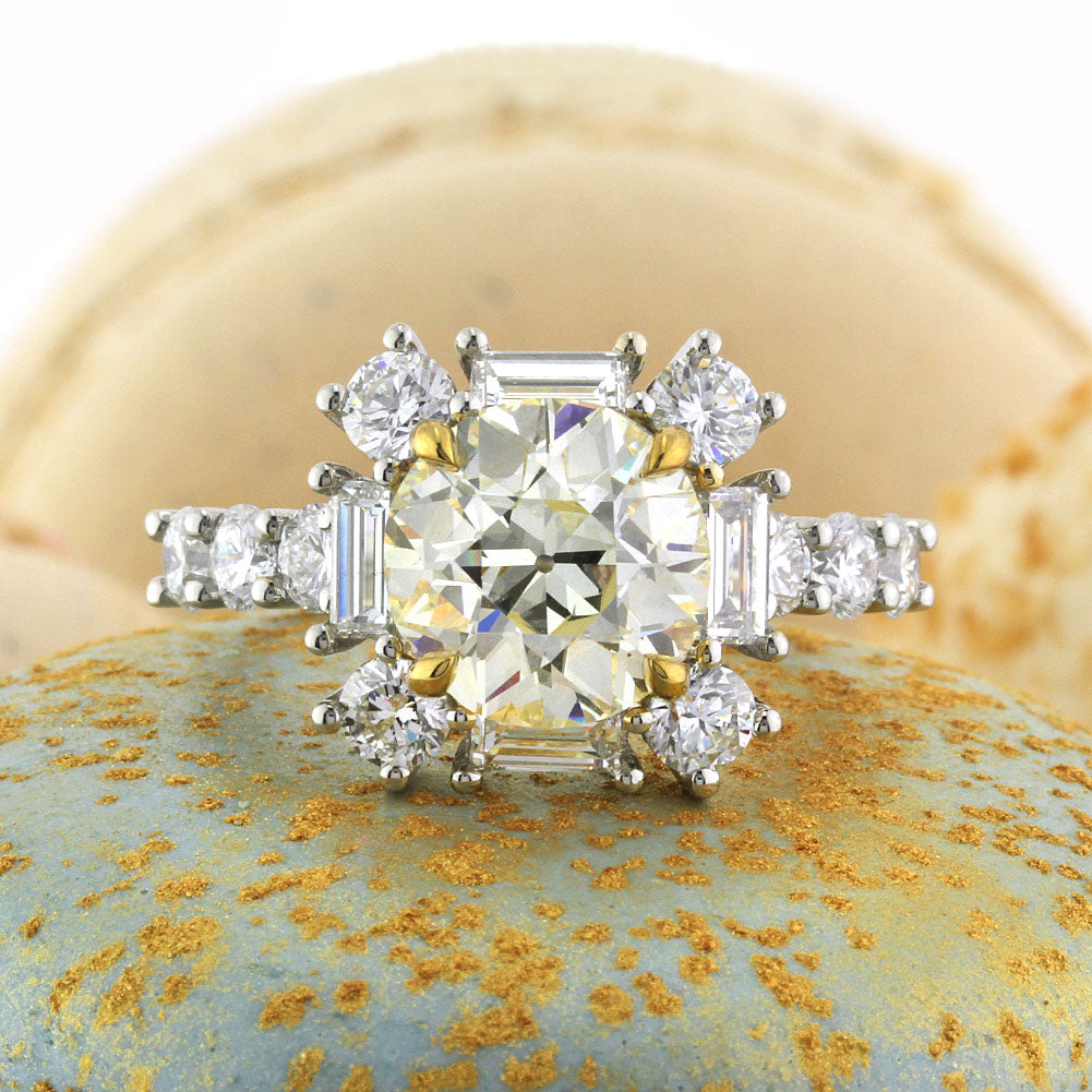 4.82ct Old European Round Cut Diamond Engagement Ring | Mark Broumand
