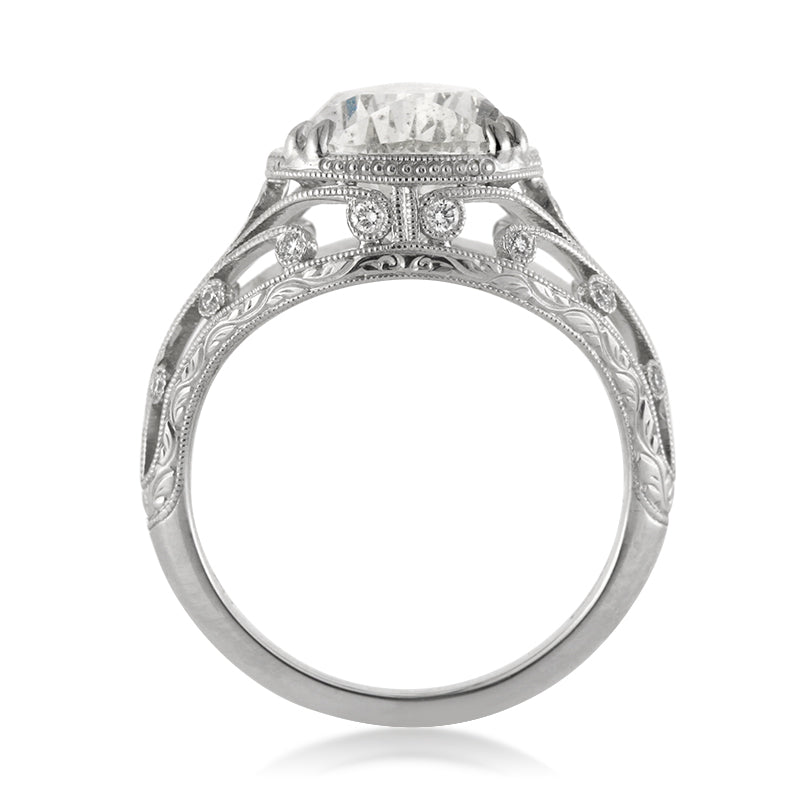 5.38ct Pear Shaped Diamond Engagement Ring Tall View | Mark Broumand