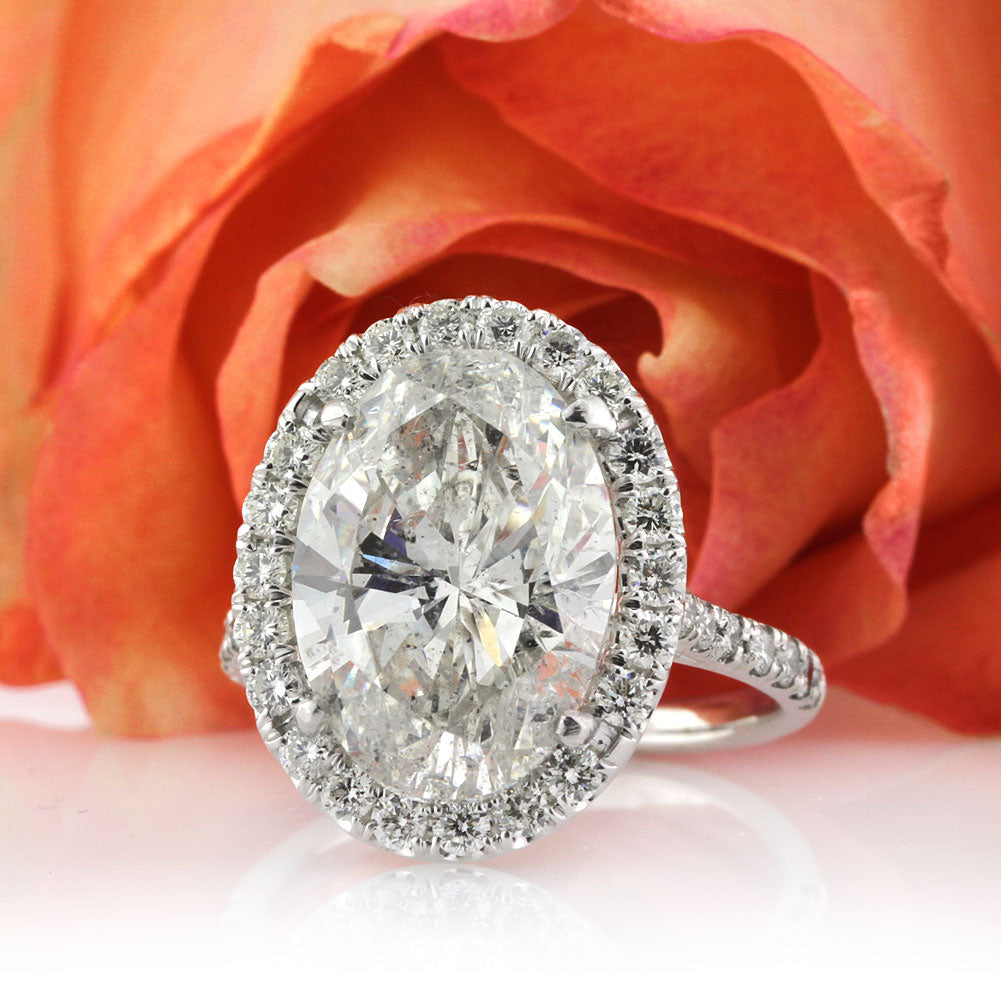 6.40ct Oval Cut Diamond Engagement Ring | Mark Broumand