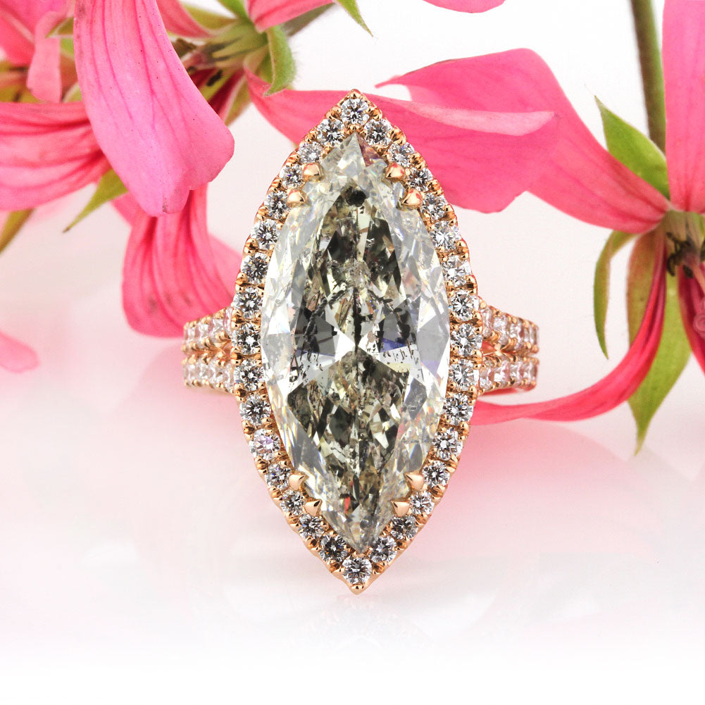 9.68ct Marquise Cut Diamond Engagement Ring Showcase | Mark Broumand