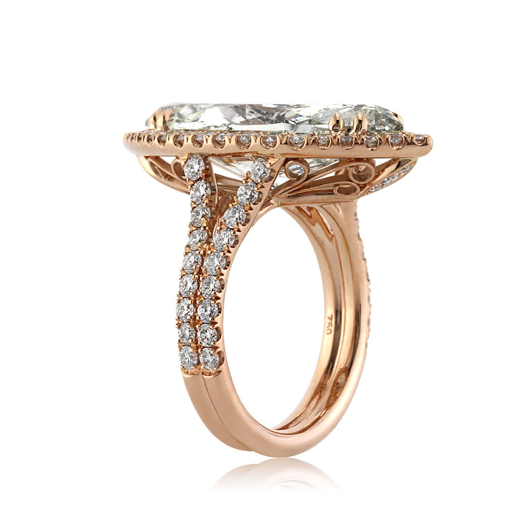 9.68ct Marquise Cut Diamond Engagement Ring Side View | Mark Broumand