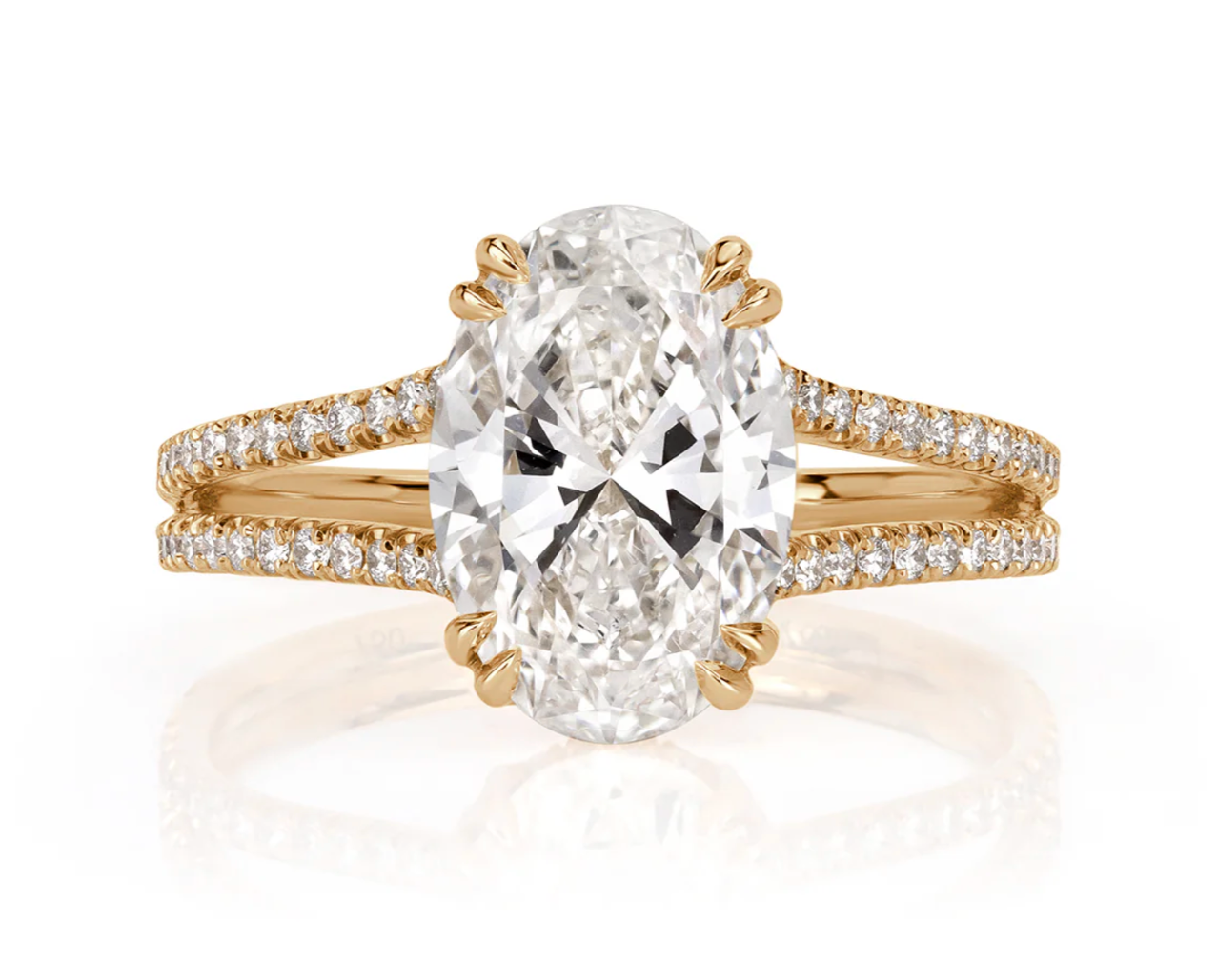 2.92ct Oval Cut Diamond Engagement Ring